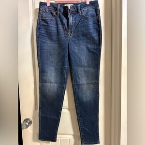 Madewell Dark Blue Curvy High Rise  Skinny Jeans